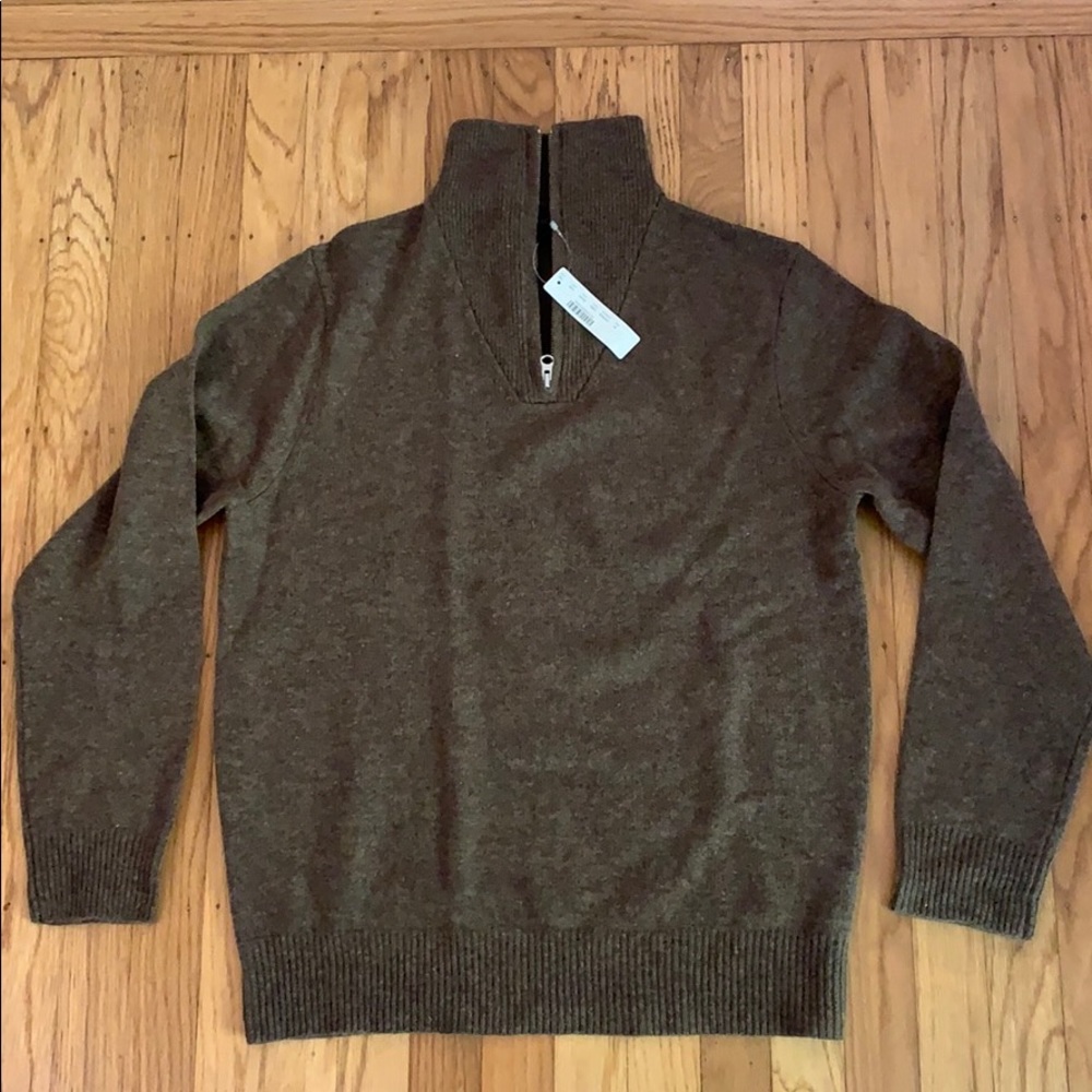 NWT J Crew Wool Quarter Zip Sweater